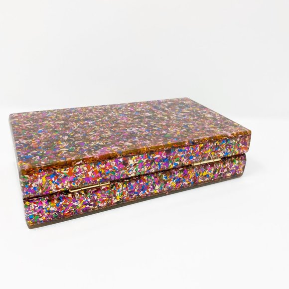 Acrylic Party Box in Multicolor Glitter - Picture 6 of 8